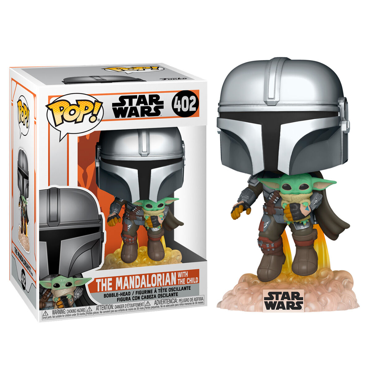 Funko POP Star Wars The Mandalorian Mando Flying with Jet Pack 402